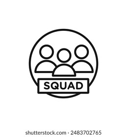 Squad icon vector set collection for web