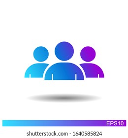 squad  icon.with a gradient color from tools and utensils concept. Can be used for web and mobile

