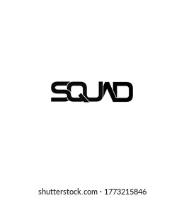 Squad Letter Original Monogram Logo Design Stock Vector (Royalty Free ...