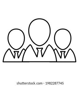 squad vector line icon. Simple element illustration. squad outline icon from tools and utensils concept. Can be used for web and mobile