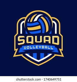 Squad Volleyball Sport Logo Design