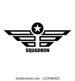 Squadron logo. Simple illustration of squadron vector logo for web design isolated on white background