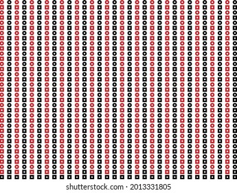 Squair and round texture background pattern vector red and black color