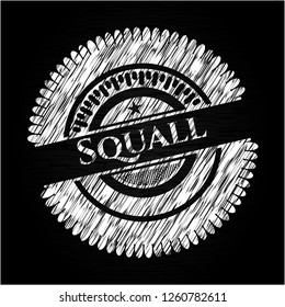 Squall chalk emblem written on a blackboard