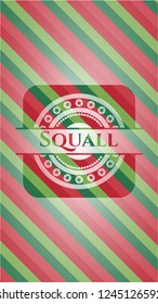 Squall christmas emblem background.
