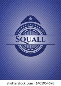 Squall with denim texture. Vector Illustration. Detailed.