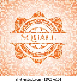Squall orange mosaic emblem with background