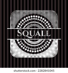 Squall silver emblem. Vector Illustration. Mosaic. 