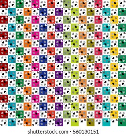 square and 1/4 circle image,color tile - Geometric seamless pattern