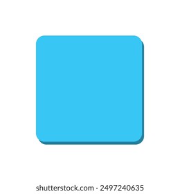Square 2D basic geometry shape vector illustration, math geometric shape