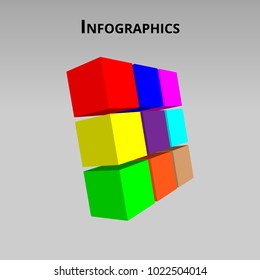Square 3D Infographic
