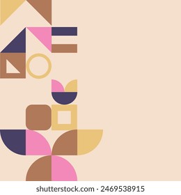 Fondo abstracto cuadrado con Vector de textura de forma geométrica