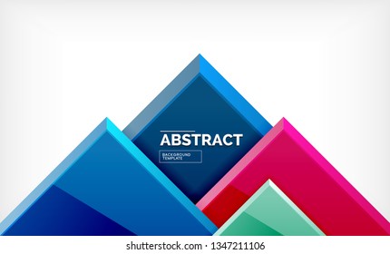 Square abstract background, glossy geometric design. Vector poster design