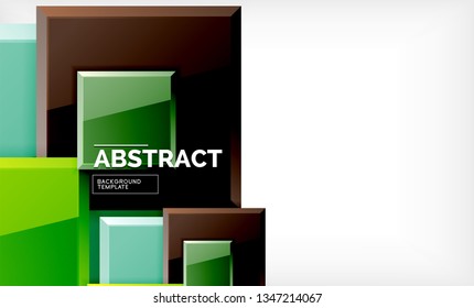 Fondo abstracto cuadrado, diseño geométrico brillante. Diseño de póster vectorial