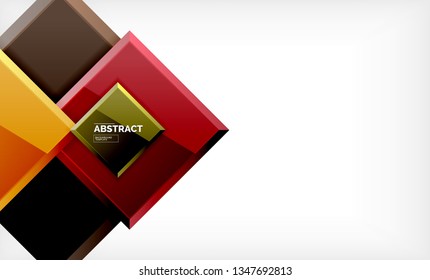 Fondo abstracto cuadrado, diseño geométrico brillante. Diseño de póster vectorial