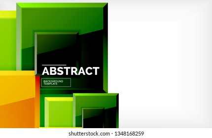 Square abstract background, glossy geometric design. Vector poster design