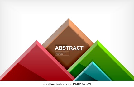 Square abstract background, glossy geometric design. Vector poster design