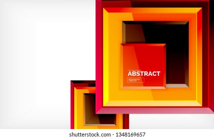 Fondo abstracto cuadrado, diseño geométrico brillante. Diseño de póster vectorial
