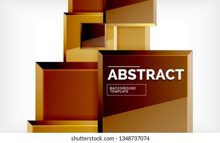 Fondo abstracto cuadrado, diseño geométrico brillante. Diseño de póster vectorial