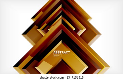 Square abstract background, glossy geometric design. Vector poster design
