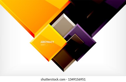 Square abstract background, glossy geometric design. Vector poster design