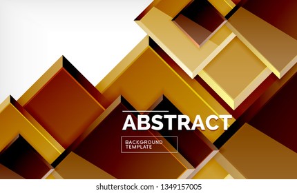 Square abstract background, glossy geometric design. Vector poster design
