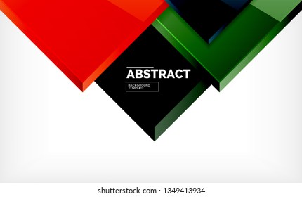 Square abstract background, glossy geometric design. Vector poster design