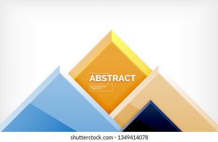Square abstract background, glossy geometric design. Vector poster design