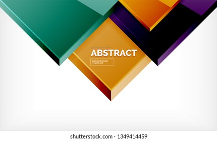 Square abstract background, glossy geometric design. Vector poster design