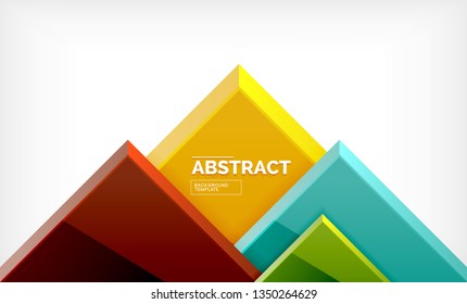 Square abstract background, glossy geometric design. Vector poster design