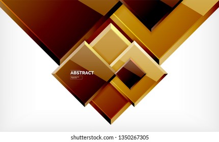 Fondo abstracto cuadrado, diseño geométrico brillante. Diseño de póster vectorial