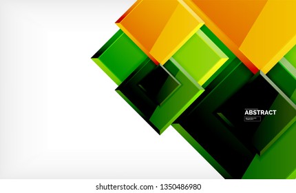 Square abstract background, glossy geometric design. Vector poster design