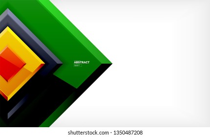 Fondo abstracto cuadrado, diseño geométrico brillante. Diseño de póster vectorial