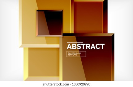 Fondo abstracto cuadrado, diseño geométrico brillante. Diseño de póster vectorial