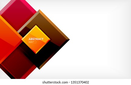 Fondo abstracto cuadrado, diseño geométrico brillante. Diseño de póster vectorial
