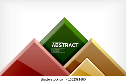 Square abstract background, glossy geometric design. Vector poster design