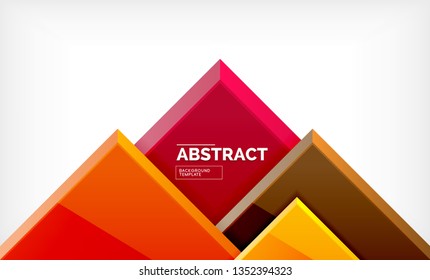 Square abstract background, glossy geometric design. Vector poster design