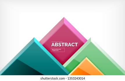 Fondo abstracto cuadrado, diseño geométrico brillante. Diseño de póster vectorial