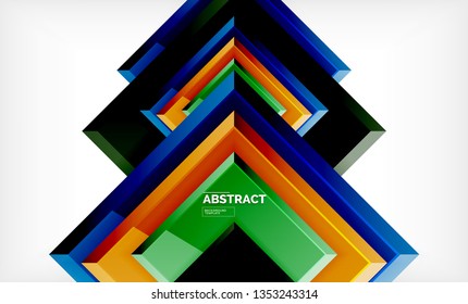 Fondo abstracto cuadrado, diseño geométrico brillante. Diseño de póster vectorial