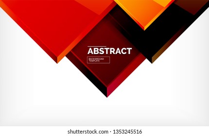 Fondo abstracto cuadrado, diseño geométrico brillante. Diseño de póster vectorial