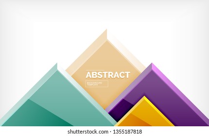 Square abstract background, glossy geometric design. Vector poster design