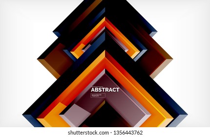 Square abstract background, glossy geometric design. Vector poster design