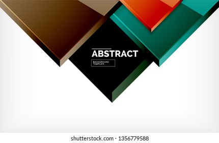 Fondo abstracto cuadrado, diseño geométrico brillante. Diseño de póster vectorial