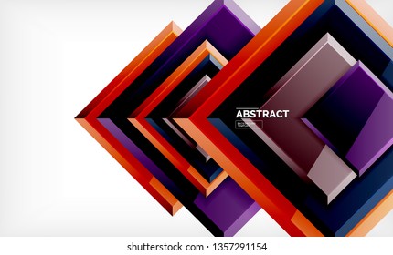 Fondo abstracto cuadrado, diseño geométrico brillante. Diseño de póster vectorial