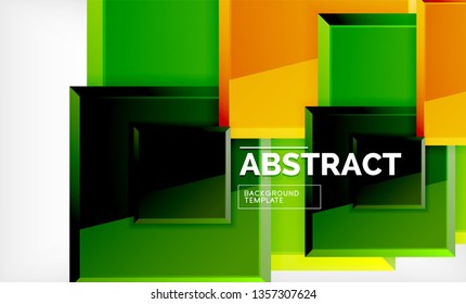 Square abstract background, glossy geometric design. Vector poster design