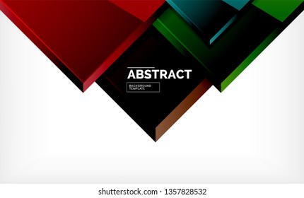 Square abstract background, glossy geometric design. Vector poster design