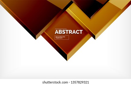 Square abstrakter Hintergrund, glänzendes geometrisches Design. Vektorplakatdesign