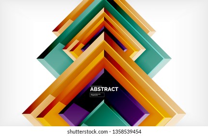 Square abstract background, glossy geometric design. Vector poster design