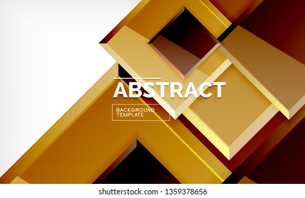 Square abstract background, glossy geometric design. Vector poster design