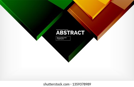 Square abstract background, glossy geometric design. Vector poster design